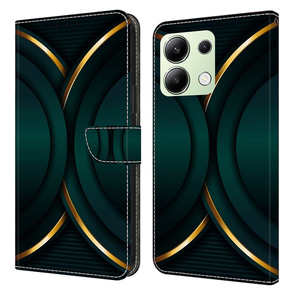 For Xiaomi Redmi Note 13 4G Wallet Phone Case Anti-Fall 3D Pattern Printing Leather Flip Cover