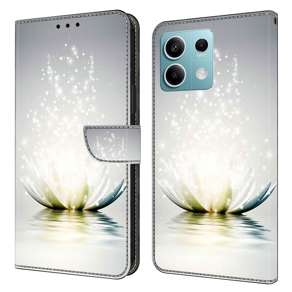 For Xiaomi Redmi Note 13 5G Anti-Drop Case 3D Pattern Printing Wallet Phone Cover