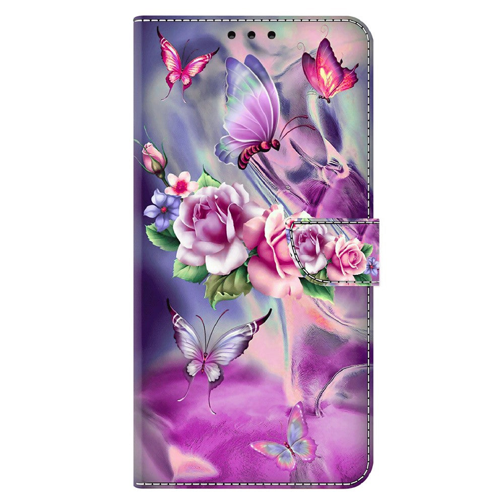 For Xiaomi Redmi Note 13 5G Anti-Drop Case 3D Pattern Printing Wallet Phone Cover