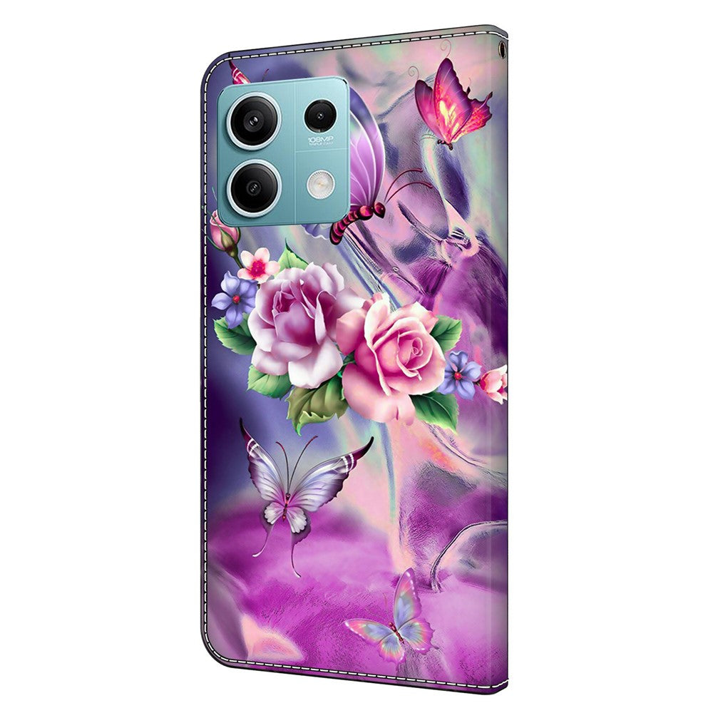 For Xiaomi Redmi Note 13 5G Anti-Drop Case 3D Pattern Printing Wallet Phone Cover