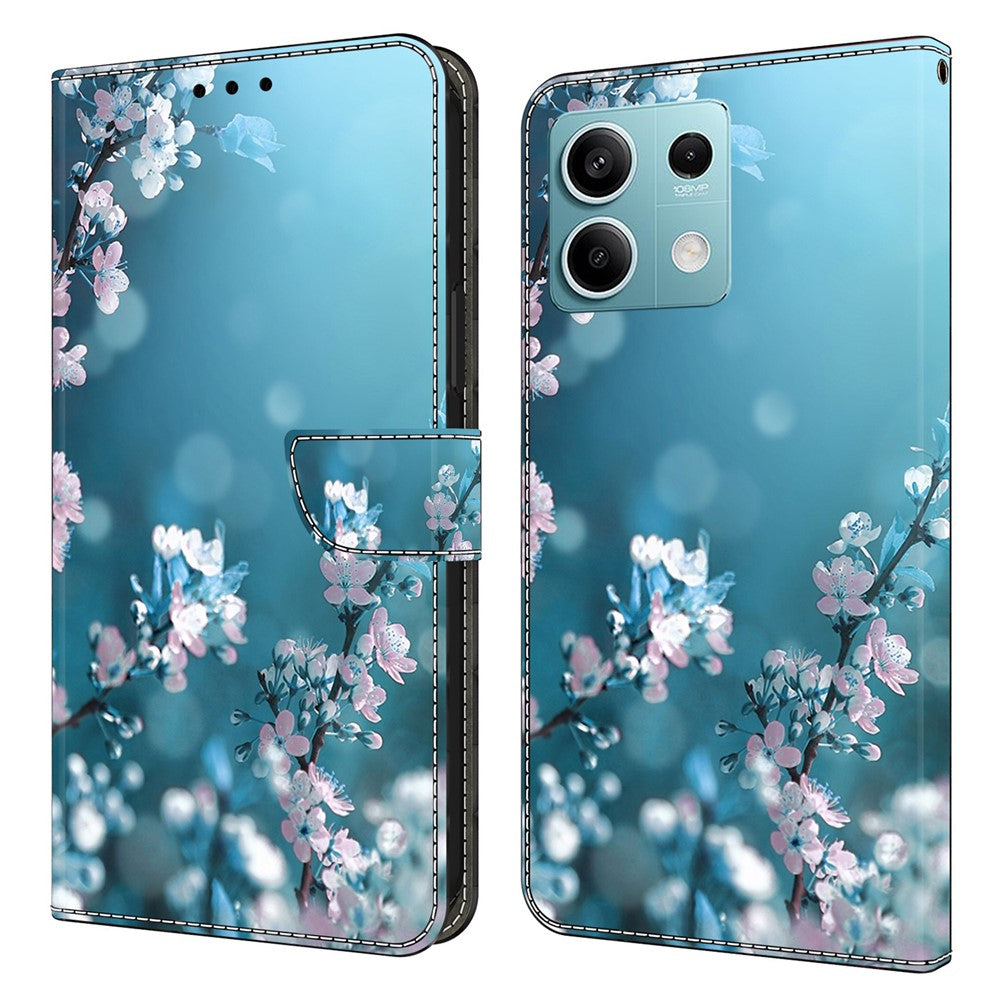 For Xiaomi Redmi Note 13 5G Anti-Drop Case 3D Pattern Printing Wallet Phone Cover