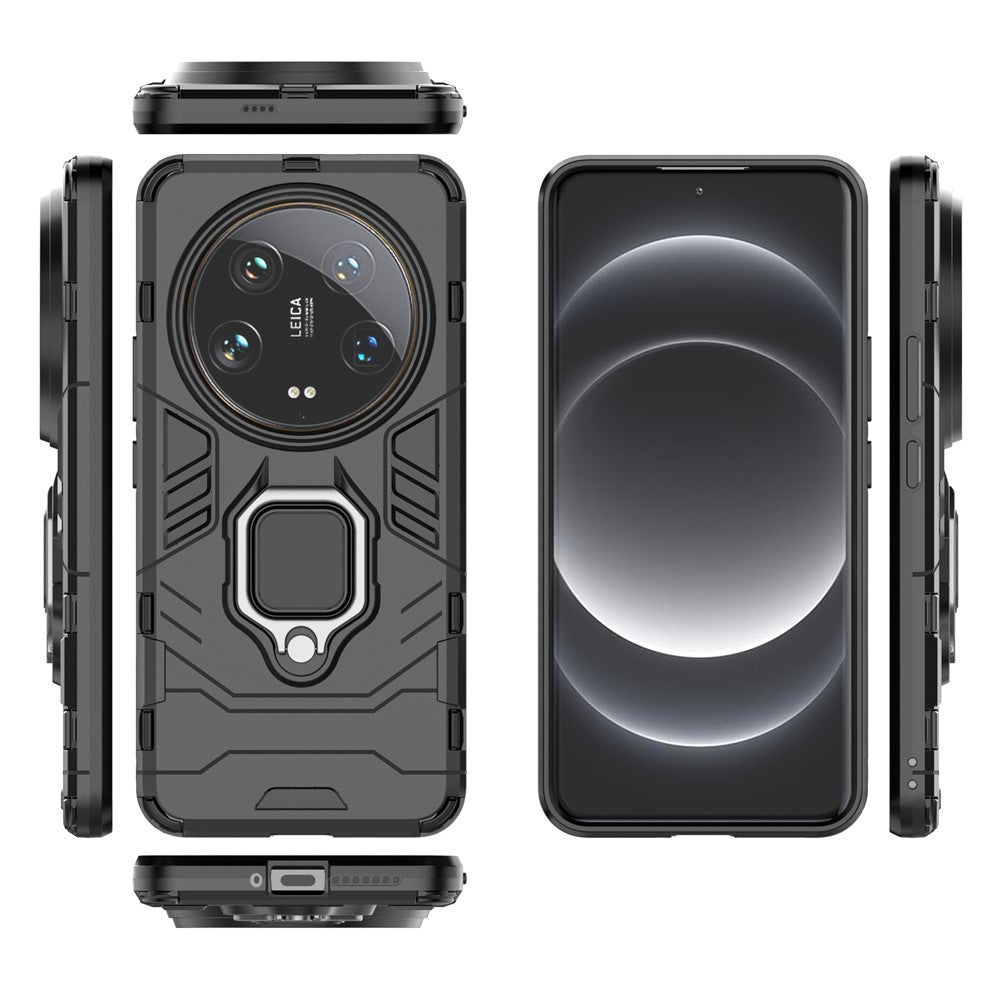 For Xiaomi 14 Ultra Case Ring Holder Kickstand PC+TPU Hybrid Phone Cover