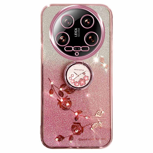 Xiaomi 14 Ultra Handyhülle – KADEM mit Ständer, Strass-Blume, kratzfeste TPU