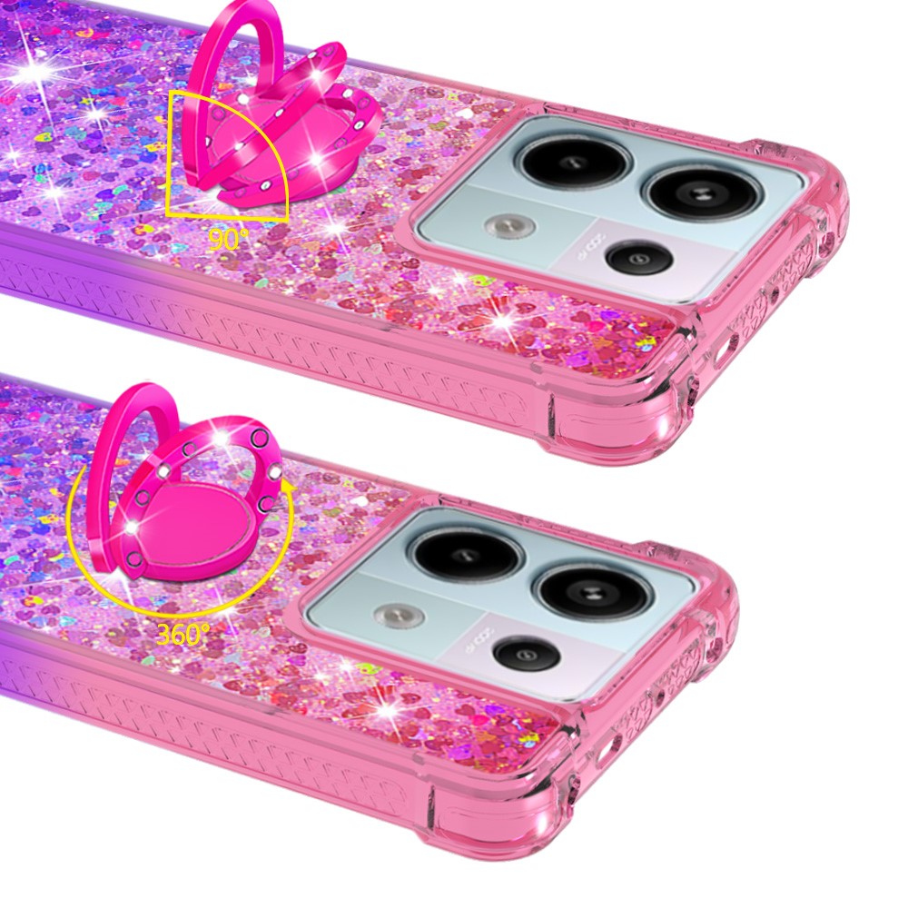 For Xiaomi Redmi Note 13 Pro 5G / Poco X6 5G TPU Case with Kickstand Gradiant Quicksand Shockproof Cover