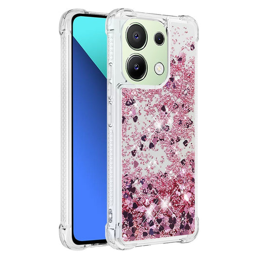 Xiaomi Redmi Note 13 4G Handyhülle – TPU- mit glitzerndem Treibsand, stoßfeste Telefon-Rückseite
