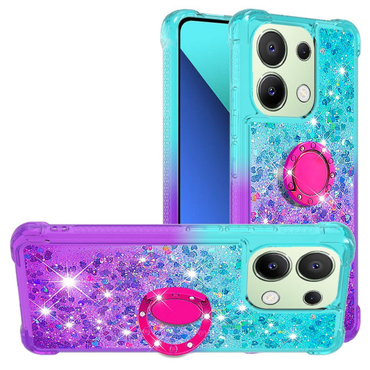 Xiaomi Redmi Note 13 4G Handyhülle – TPU-Gehäuse mit Ständer, stoßfeste Gradiant Quicksand-Abdeckung