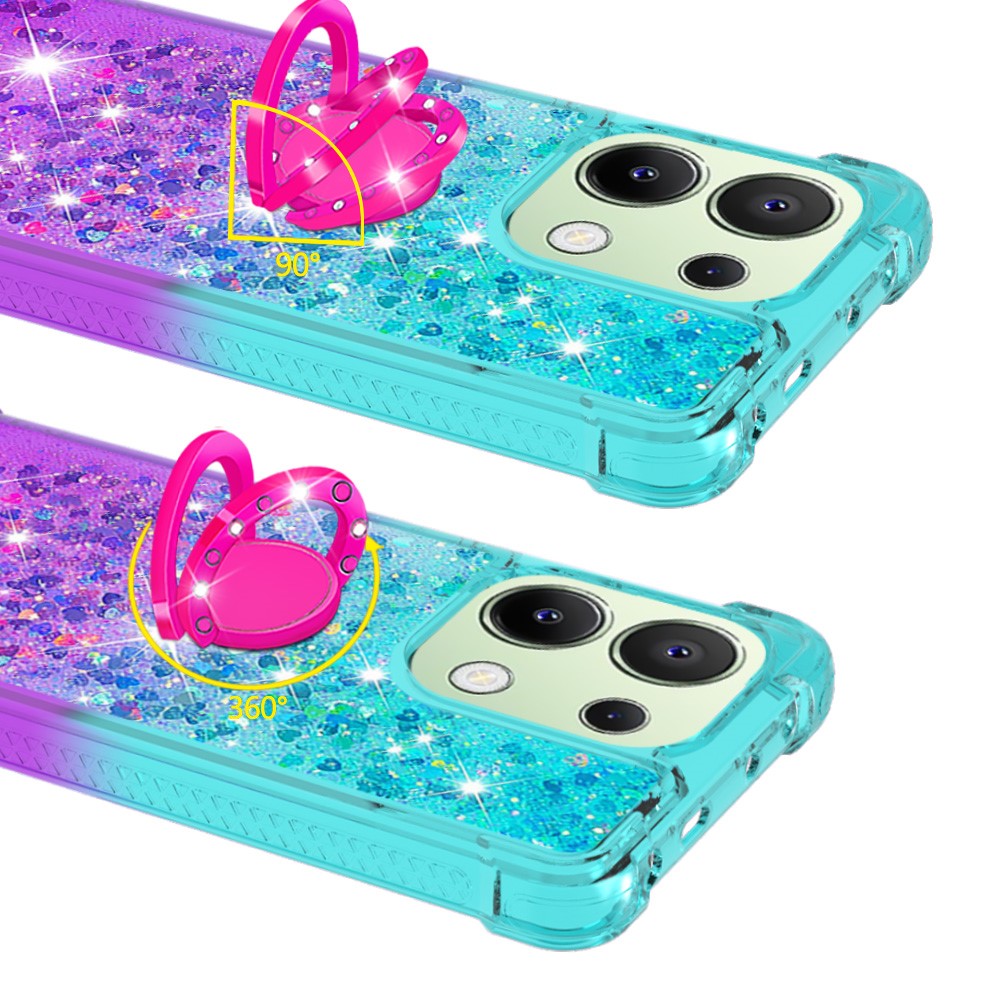 For Xiaomi Redmi Note 13 4G TPU Case with Kickstand Gradiant Quicksand Shockproof Cover