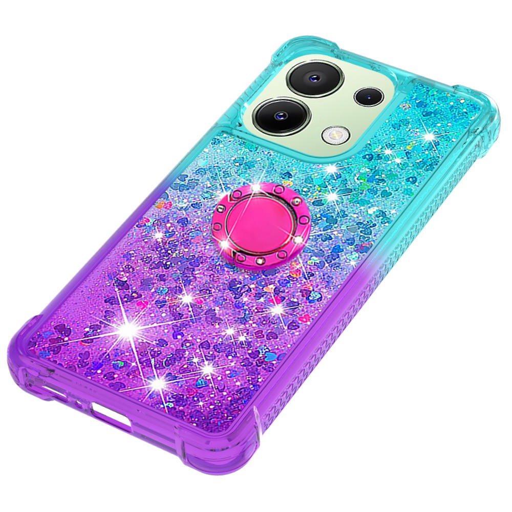 For Xiaomi Redmi Note 13 4G TPU Case with Kickstand Gradiant Quicksand Shockproof Cover