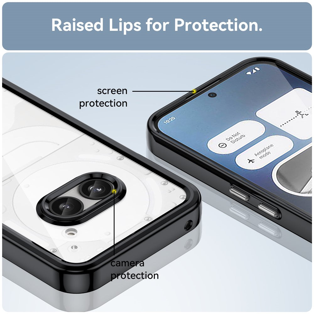 Nothing Phone (2a) Plus / Phone (2a) Transparente Handyhülle – Stoßfeste Rückseite, aus TPU & Acryl