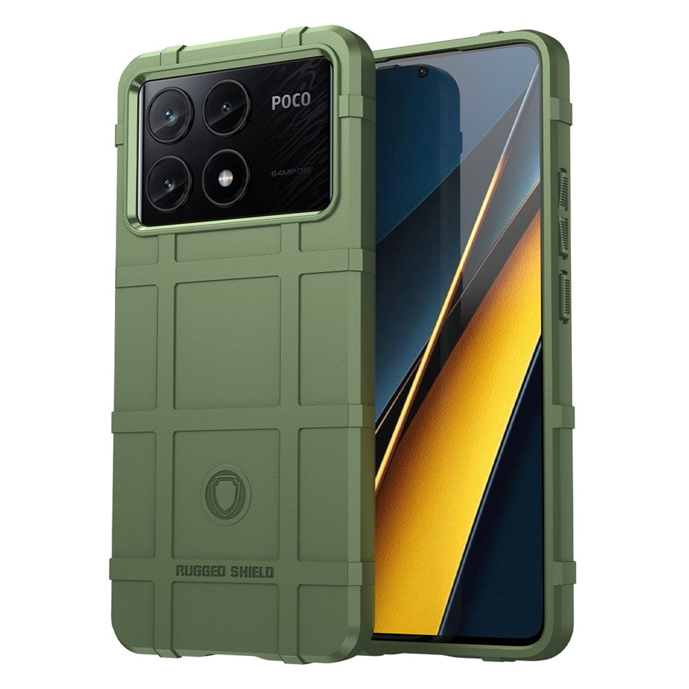 For Xiaomi Poco X6 Pro 5G / Redmi K70E 5G Case Square Grid Texture Non-slip TPU Phone Cover