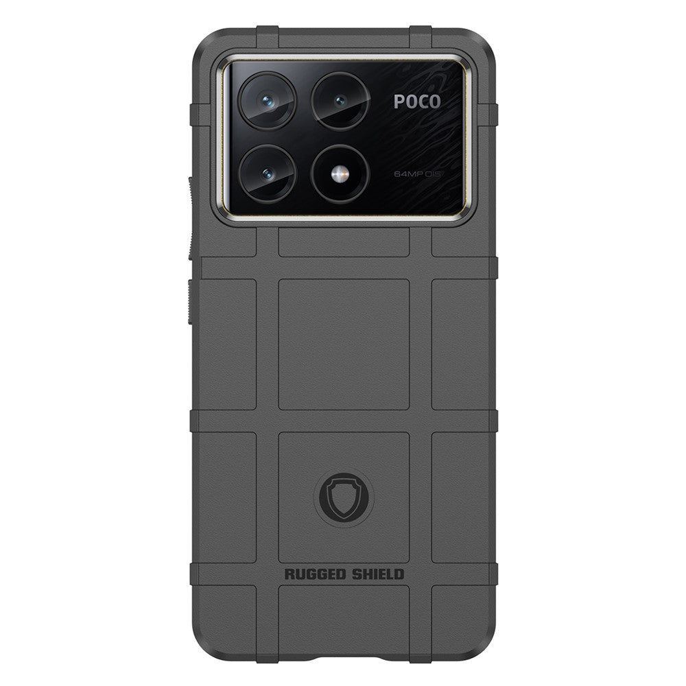 For Xiaomi Poco X6 Pro 5G / Redmi K70E 5G Case Square Grid Texture Non-slip TPU Phone Cover