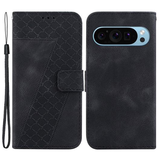 Pixel 9 Pro XL Leder-Wallet-Hülle – Mit Prägung & Ständer