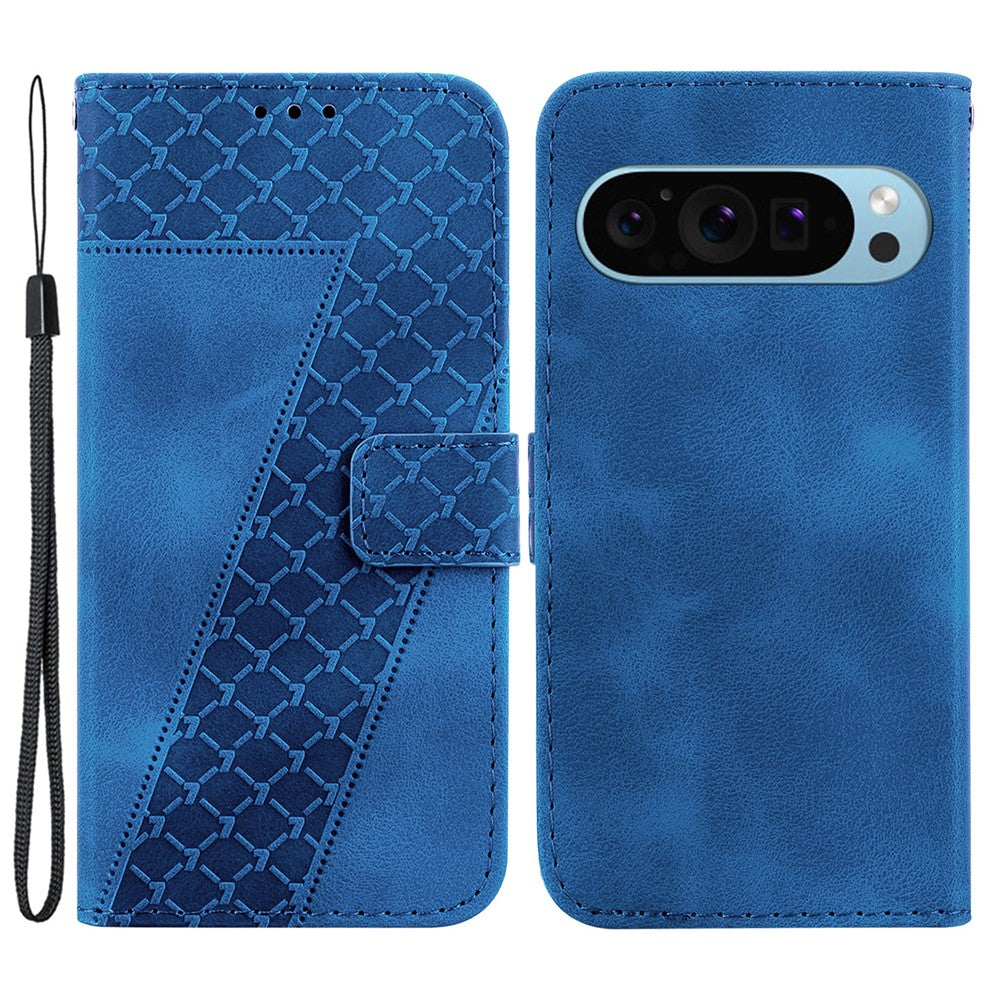 Pixel 9 Pro XL Leder-Wallet-Hülle – Mit Prägung & Ständer
