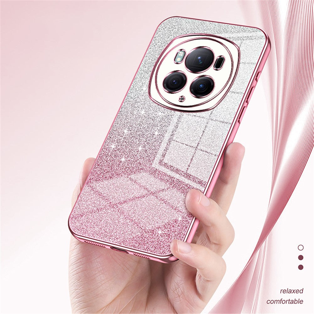 Honor Magic6 Pro 5G Handyhülle – Mit Farbverlauf & Glitzer, galvanisiert, TPU-Außenhülle