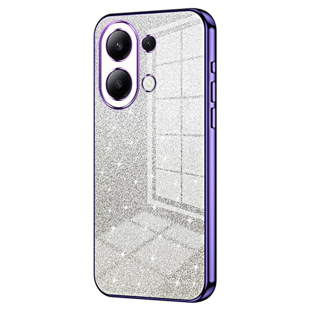 For Xiaomi Redmi Note 13 4G Cell Phone Cases Electroplated Drop Resistant Gradient Glitter TPU Shell