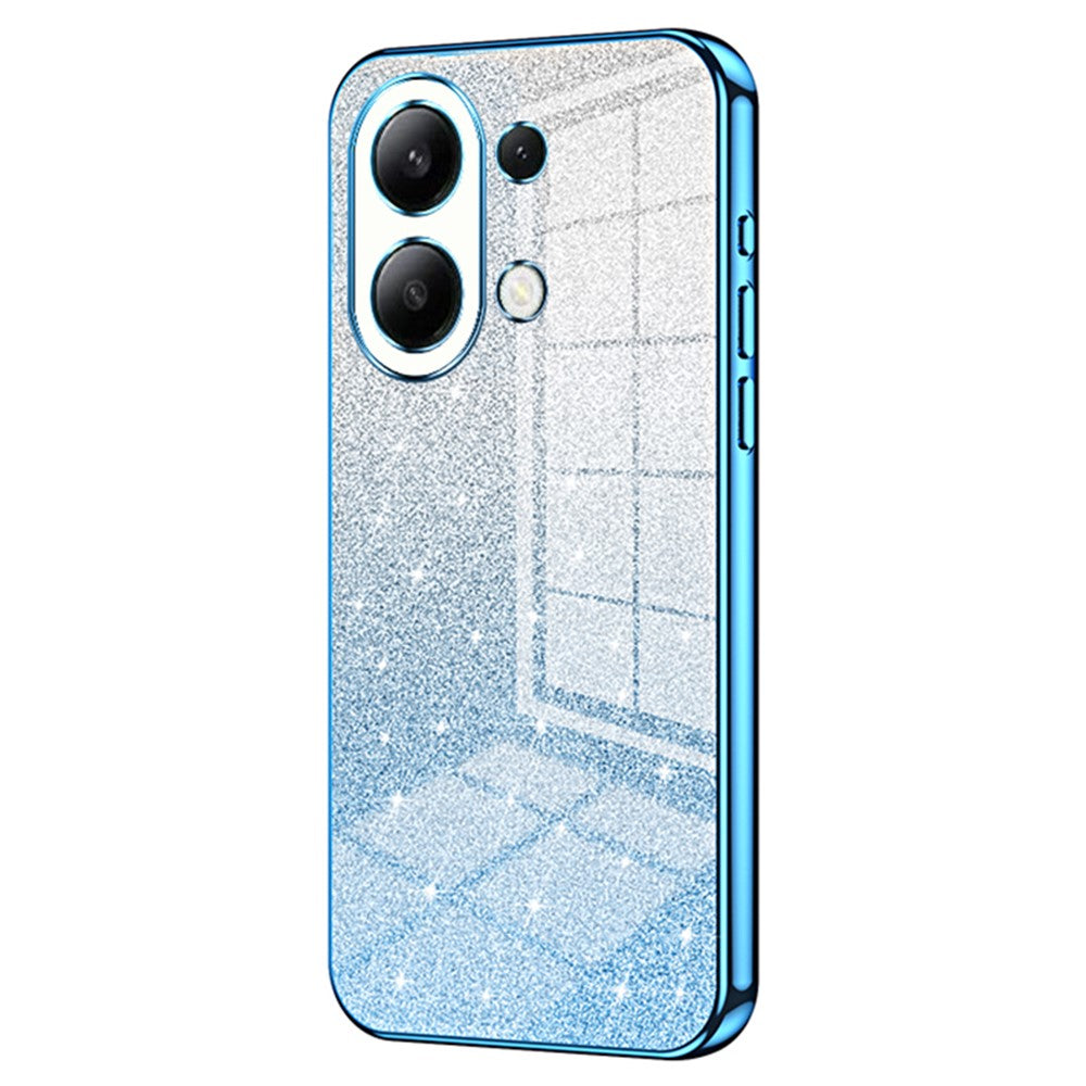 For Xiaomi Redmi Note 13 4G Cell Phone Cases Electroplated Drop Resistant Gradient Glitter TPU Shell
