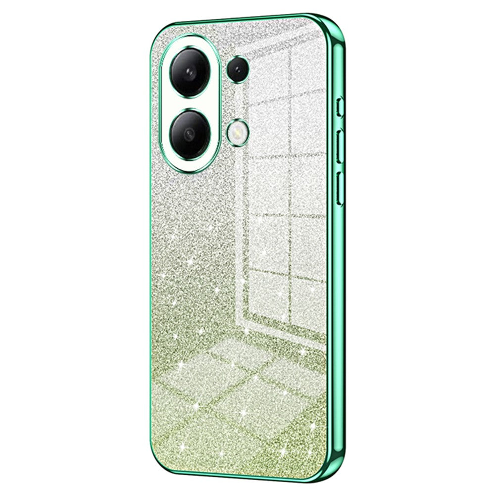 For Xiaomi Redmi Note 13 4G Cell Phone Cases Electroplated Drop Resistant Gradient Glitter TPU Shell