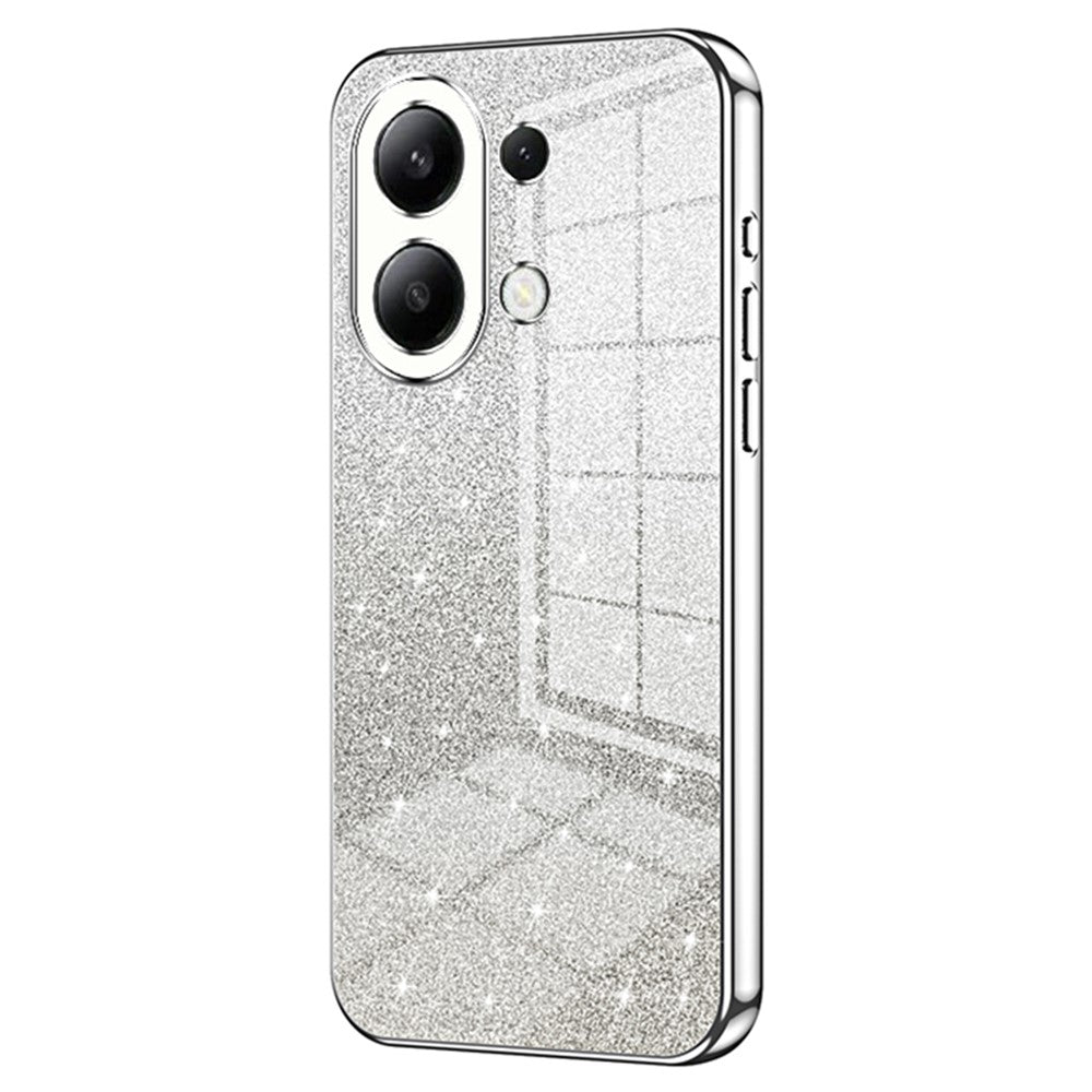 For Xiaomi Redmi Note 13 4G Cell Phone Cases Electroplated Drop Resistant Gradient Glitter TPU Shell