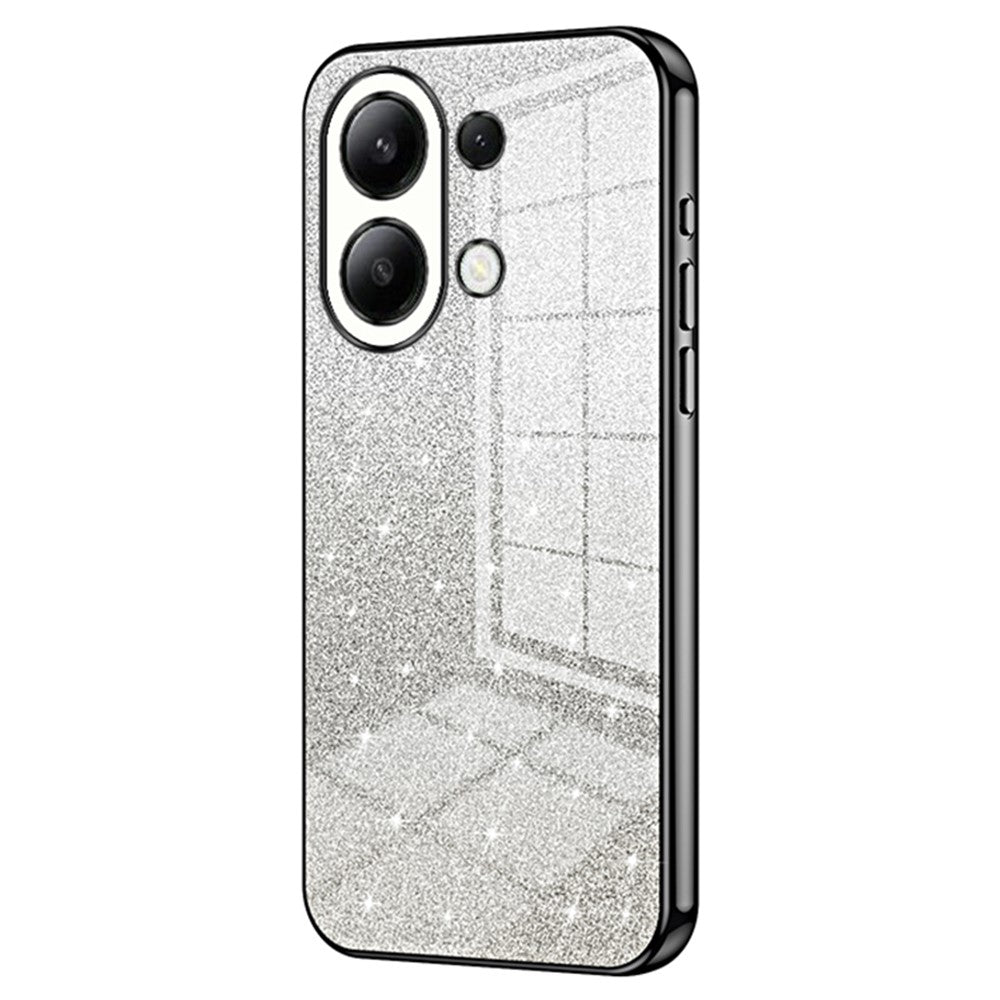 For Xiaomi Redmi Note 13 4G Cell Phone Cases Electroplated Drop Resistant Gradient Glitter TPU Shell