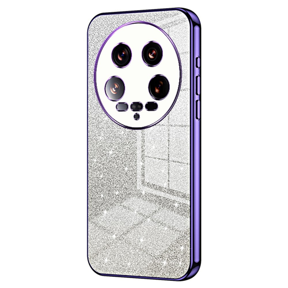 Phone Shell for Xiaomi 14 Ultra Electroplating Design Gradient Glitter Cell Phone Case
