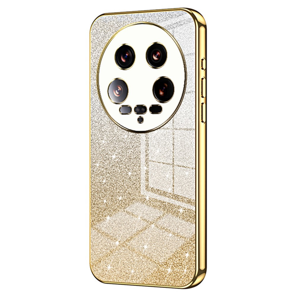 Phone Shell for Xiaomi 14 Ultra Electroplating Design Gradient Glitter Cell Phone Case