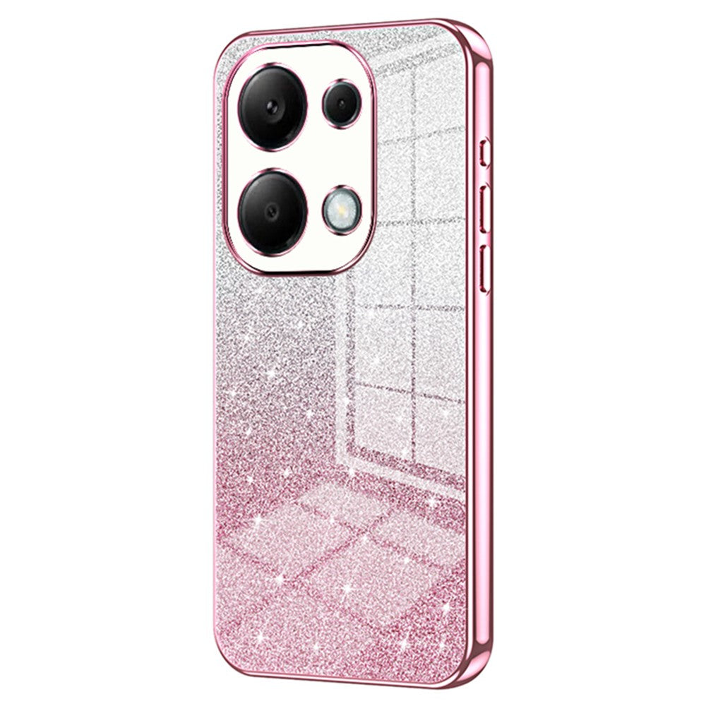 For Xiaomi Redmi Note 13 Pro 4G / Poco M6 Pro 4G Electroplating Shell Gradient Glitter Slim-Fit TPU Cell Phone Cases