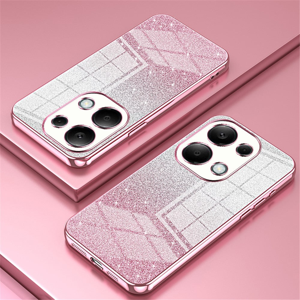 For Xiaomi Redmi Note 13 Pro 4G / Poco M6 Pro 4G Electroplating Shell Gradient Glitter Slim-Fit TPU Cell Phone Cases