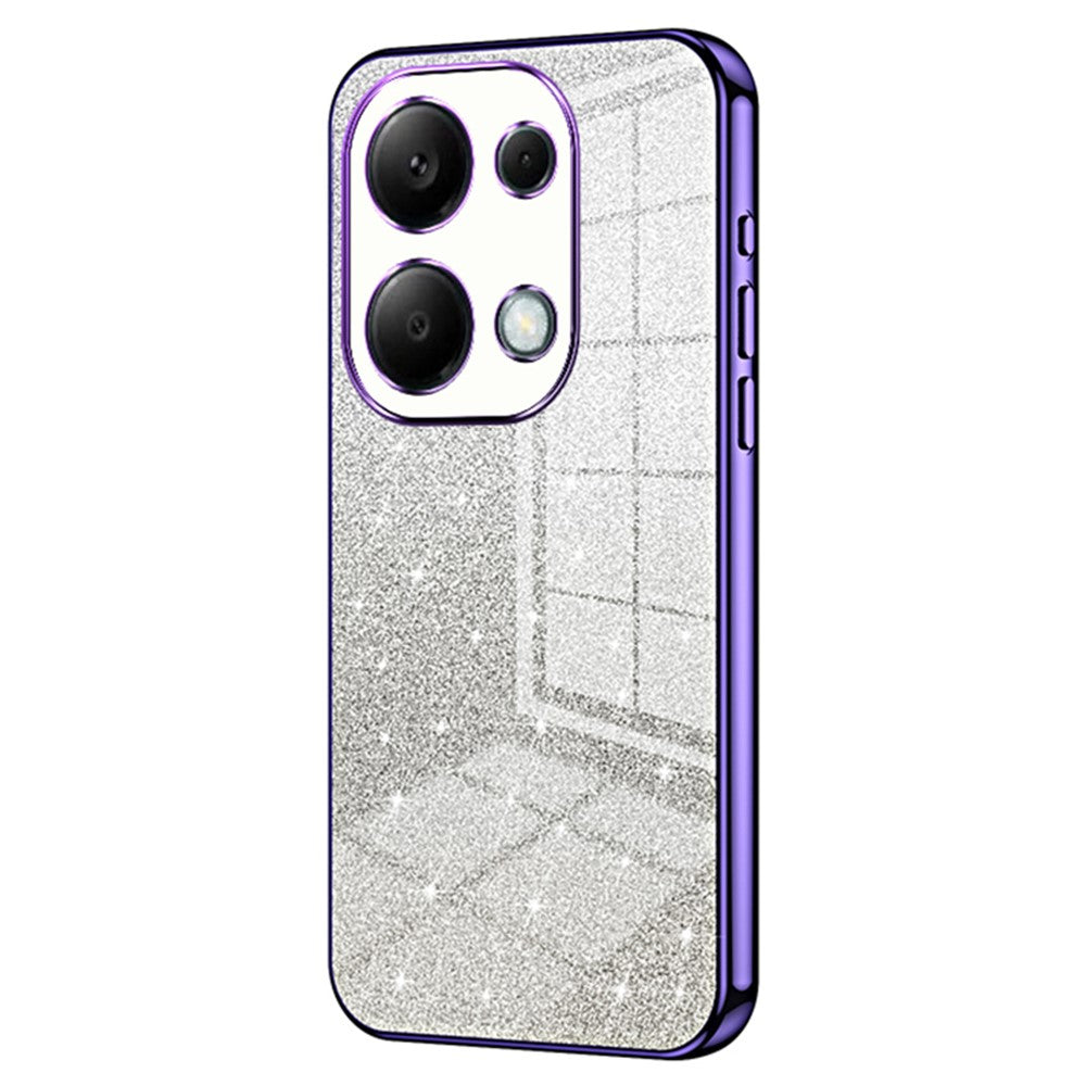 For Xiaomi Redmi Note 13 Pro 4G / Poco M6 Pro 4G Electroplating Shell Gradient Glitter Slim-Fit TPU Cell Phone Cases