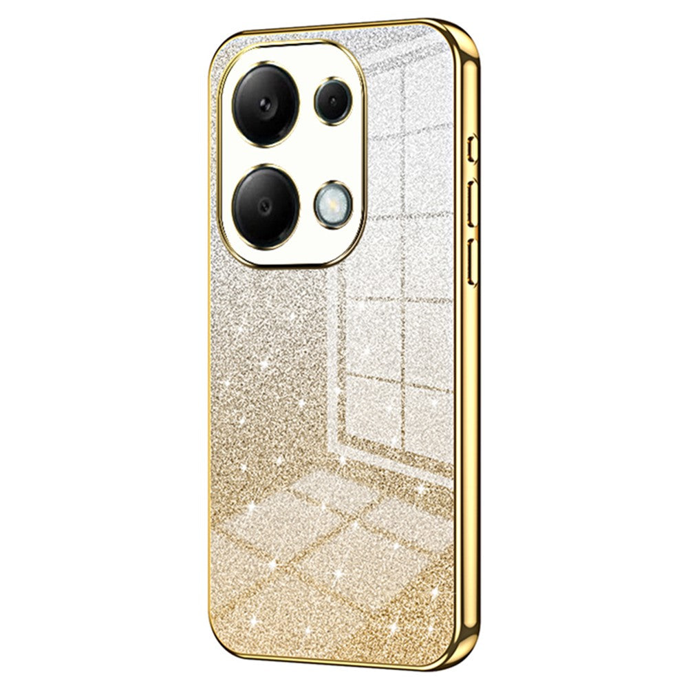 For Xiaomi Redmi Note 13 Pro 4G / Poco M6 Pro 4G Electroplating Shell Gradient Glitter Slim-Fit TPU Cell Phone Cases