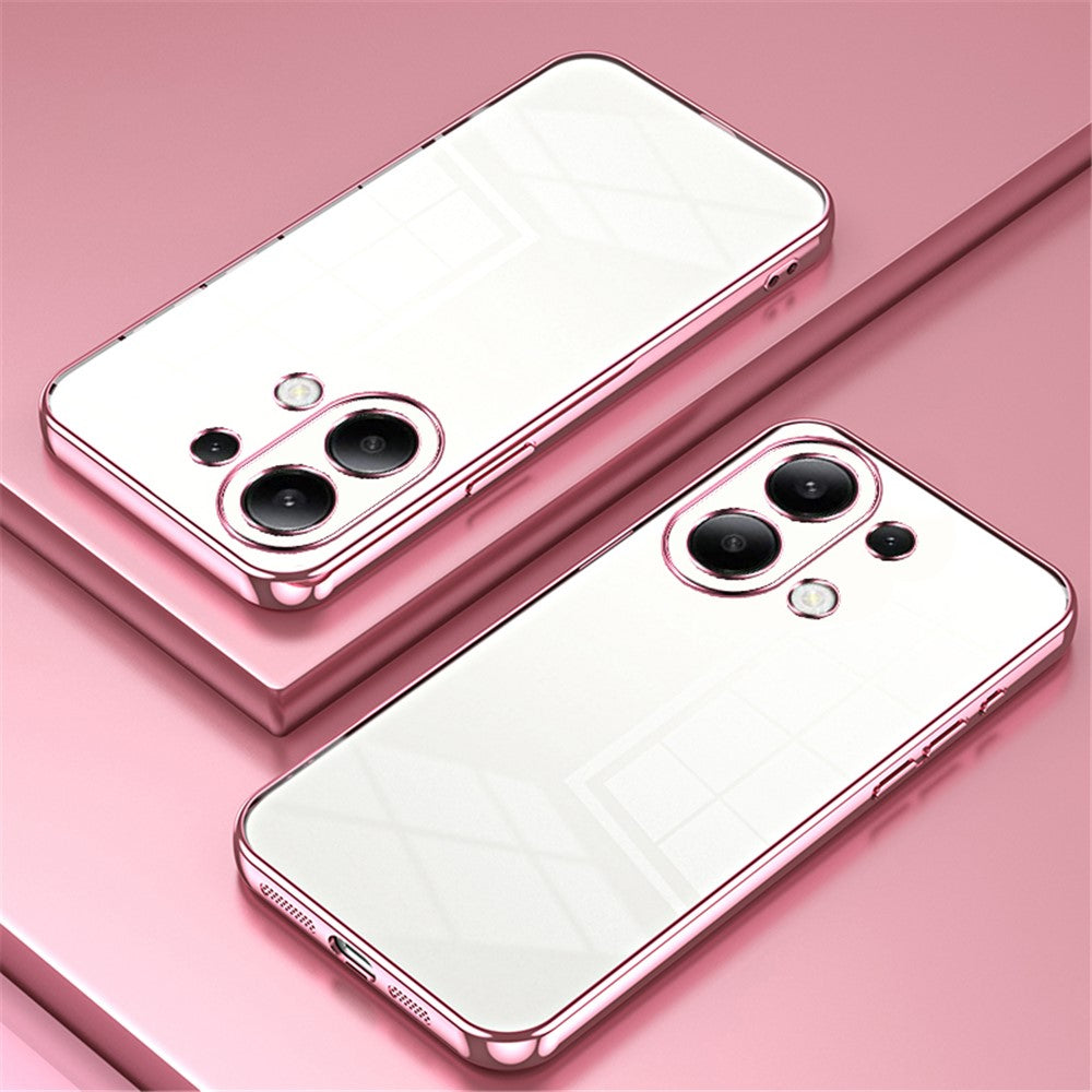 Back Shell for Xiaomi Redmi Note 13 4G Anti-fingerprint Electroplating TPU Cell Phone Case