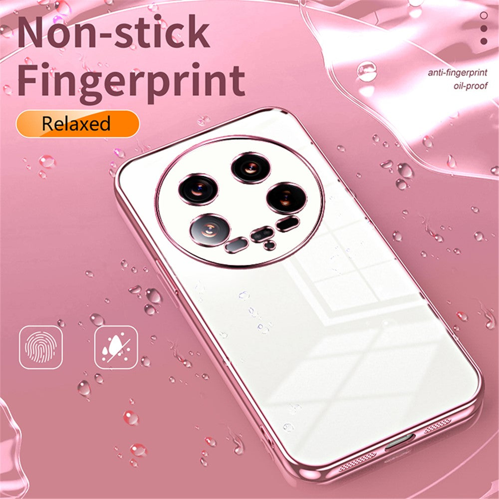For Xiaomi 14 Ultra Electroplating TPU Cover Fingerprint Free Cell Phone Case