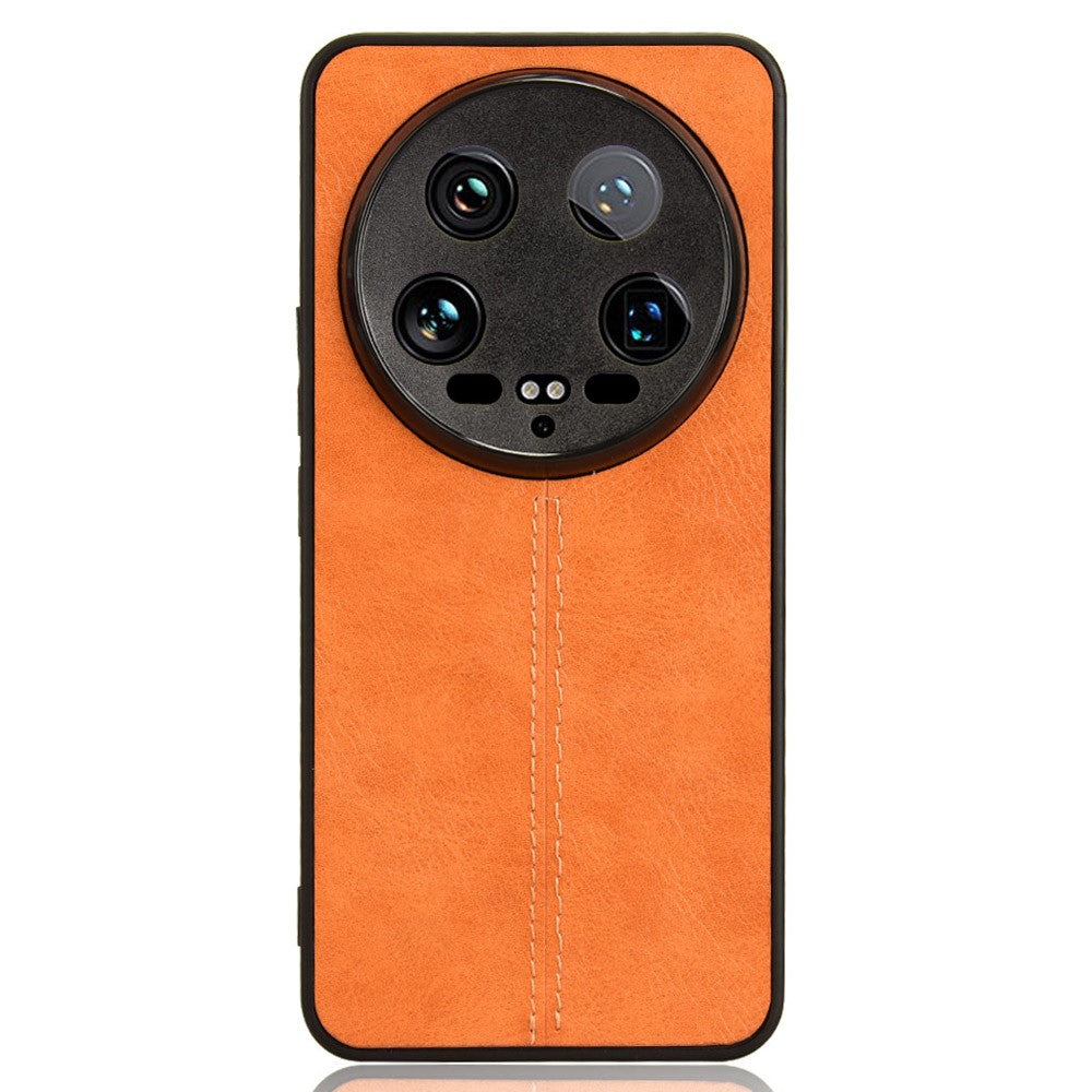 For Xiaomi 14 Ultra Phone Cover Cowhide Texture Stitching Line Shockproof Back Case