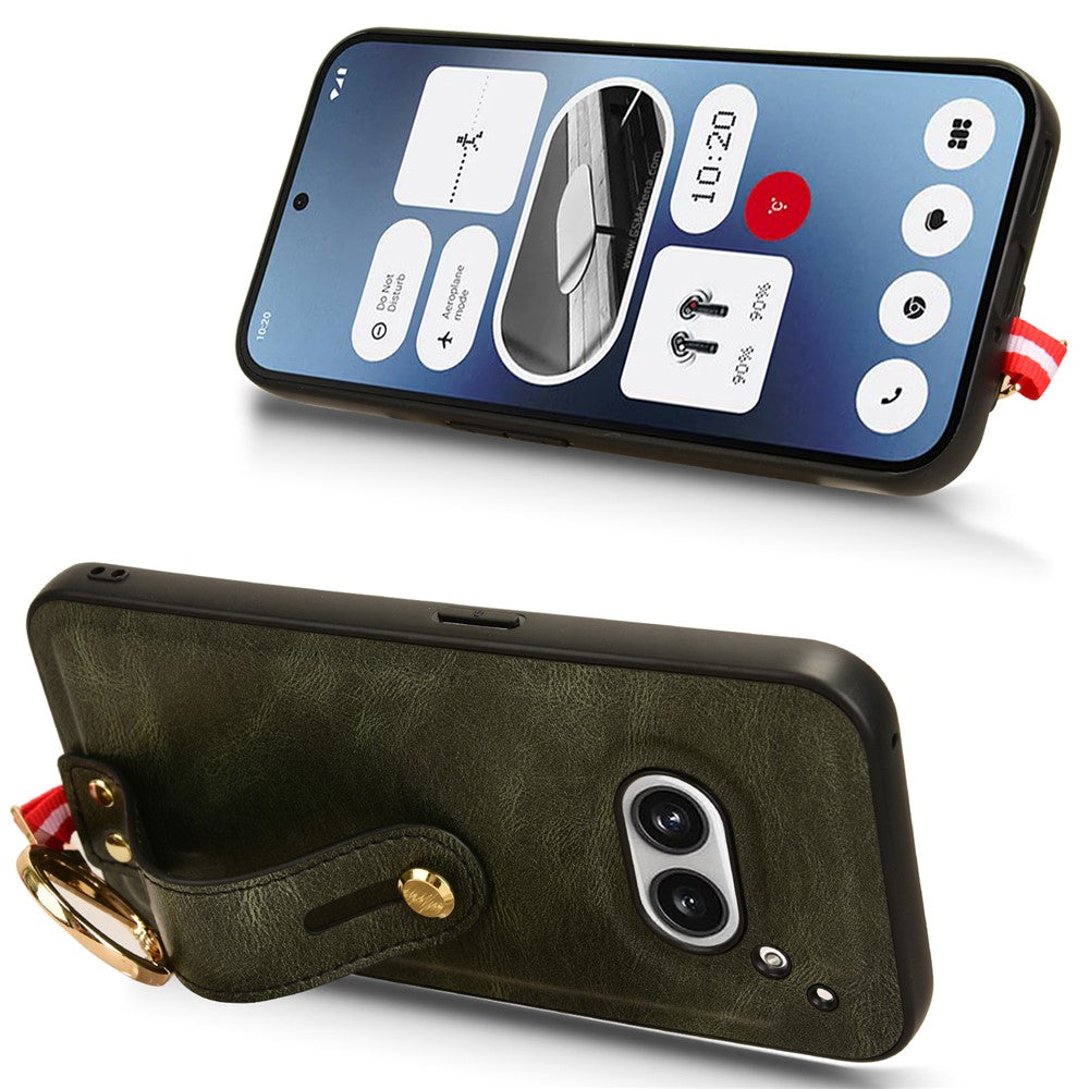 Nothing Phone (2a) Plus / Phone (2a) Handyhülle – Aus PU-Leder, PC & TPU, stoßfest, mit Flaschenöffner und Gürtel