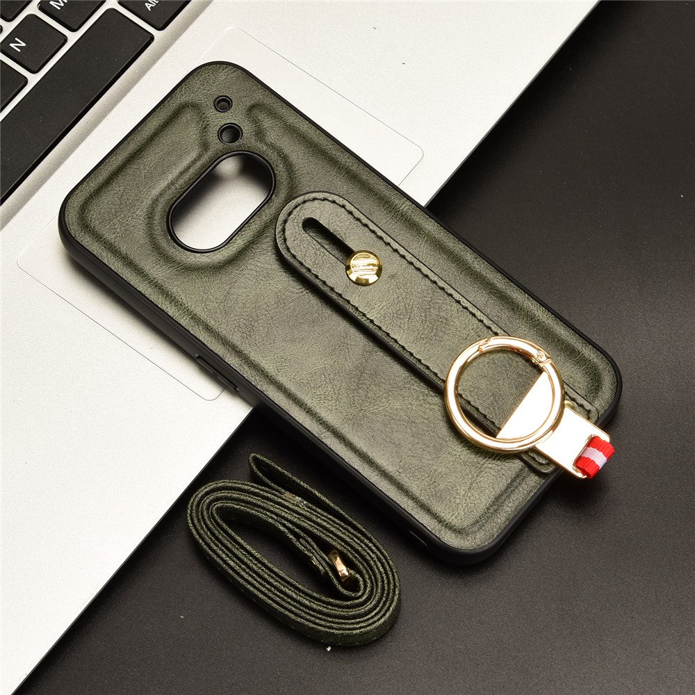 Nothing Phone (2a) Plus / Phone (2a) Handyhülle – Aus PU-Leder, PC & TPU, stoßfest, mit Flaschenöffner und Gürtel