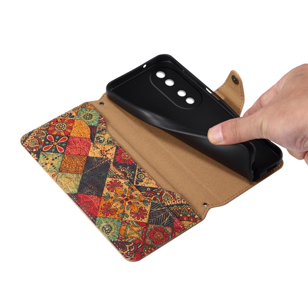 For Honor 90 Case Floral Pattern Leather Phone Cover with Wallet Stand