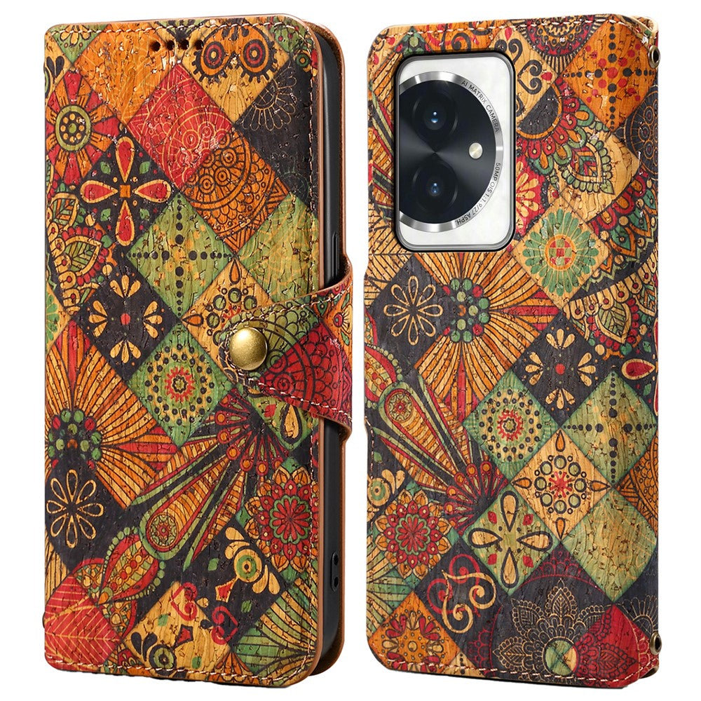 For Honor 100 5G Case Wallet Printing Flower Pattern Leather Phone Cover