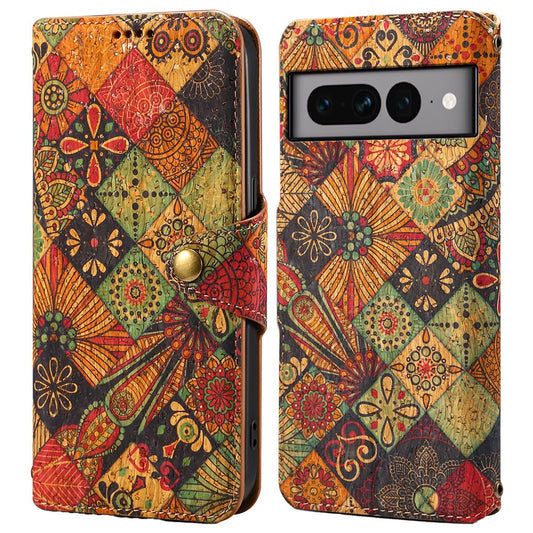 Pixel 7 Pro 5G Lederhülle – Mit Blumenmuster, Brieftasche & Ständer