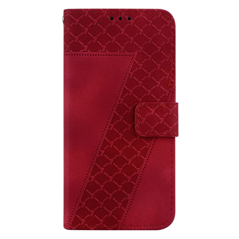 For Xiaomi Redmi Note 13 4G Leather Case Phone Wallet Cover 7-Shape Imprint