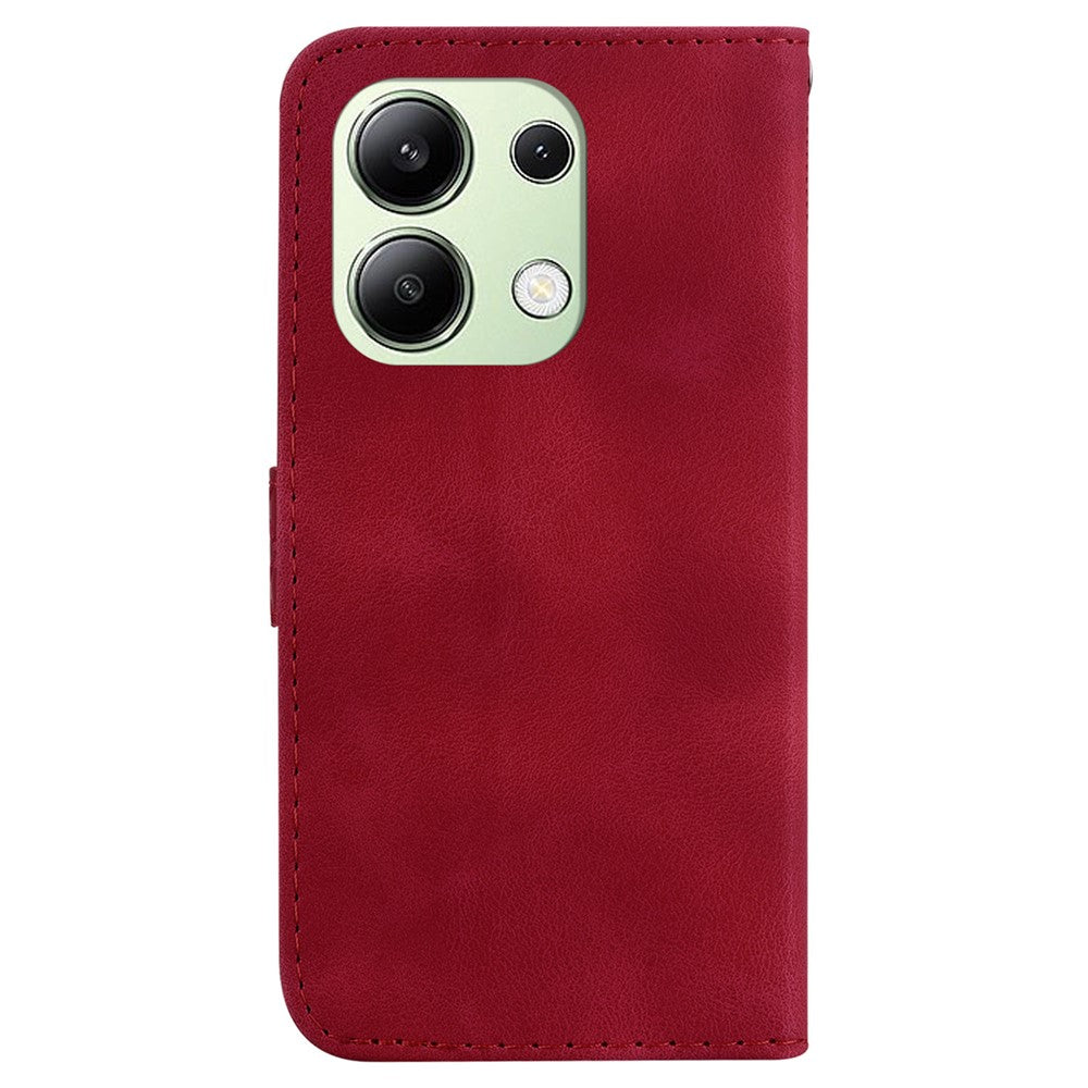 For Xiaomi Redmi Note 13 4G Leather Case Phone Wallet Cover 7-Shape Imprint