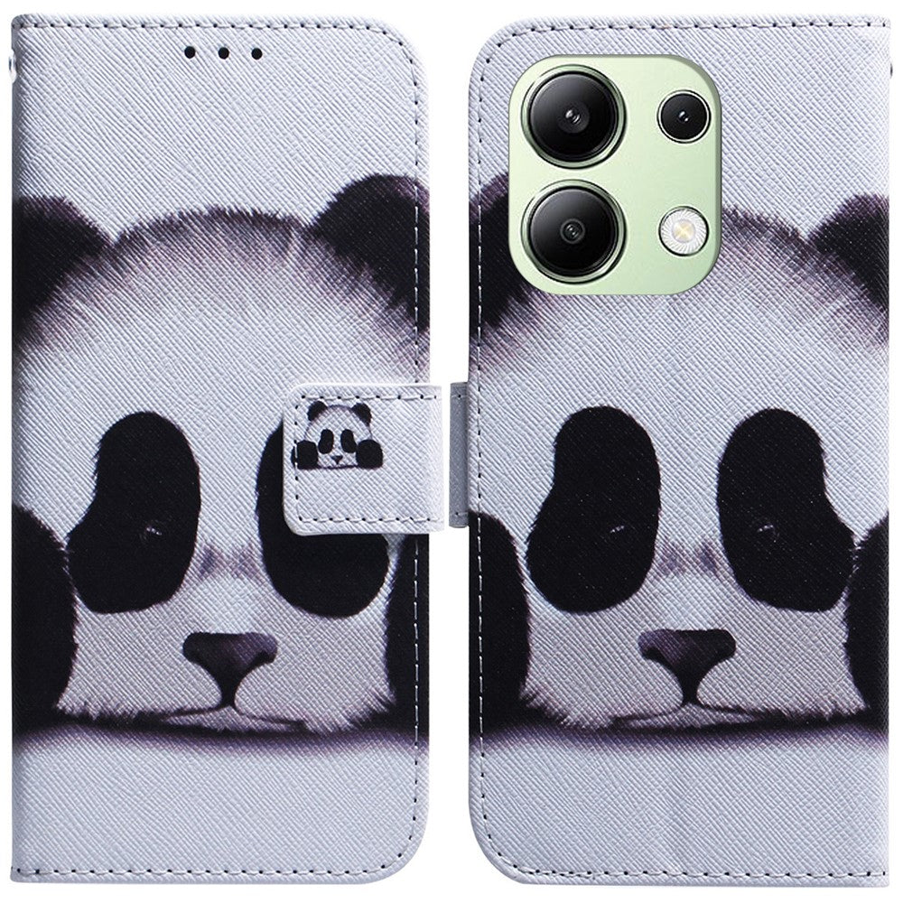 For Xiaomi Redmi Note 13 4G Leather Case Stand Wallet Phone Cover Pattern Printing