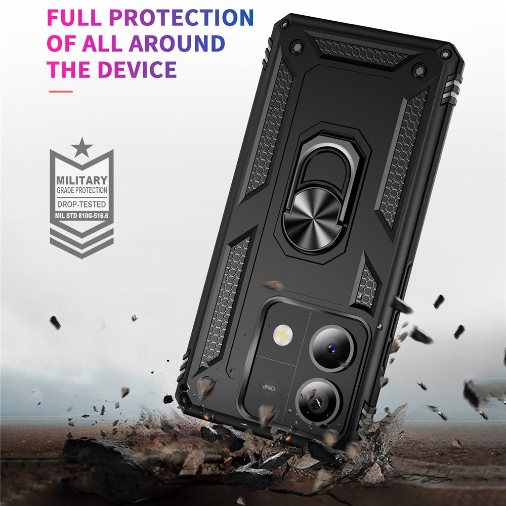 For Xiaomi Redmi Note 13 5G Kickstand Case Shockproof PC+TPU Phone Cover