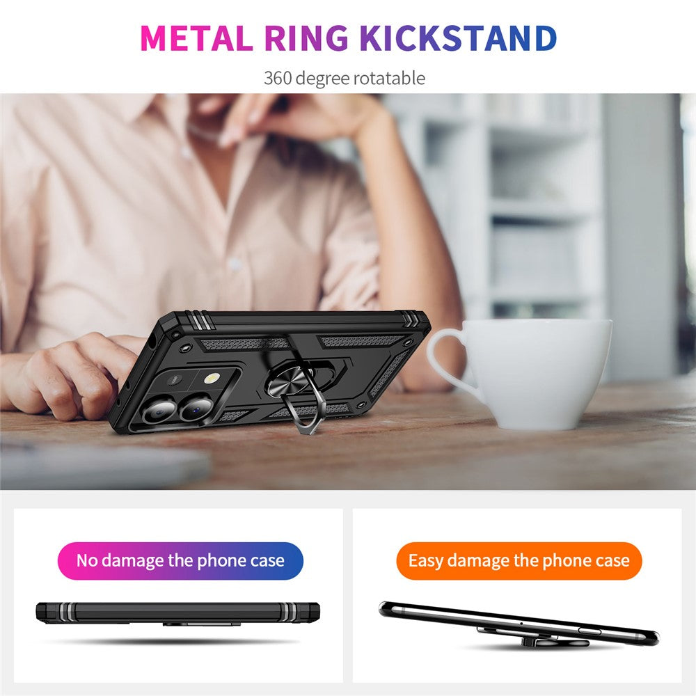 For Xiaomi Redmi Note 13 5G Kickstand Case Shockproof PC+TPU Phone Cover