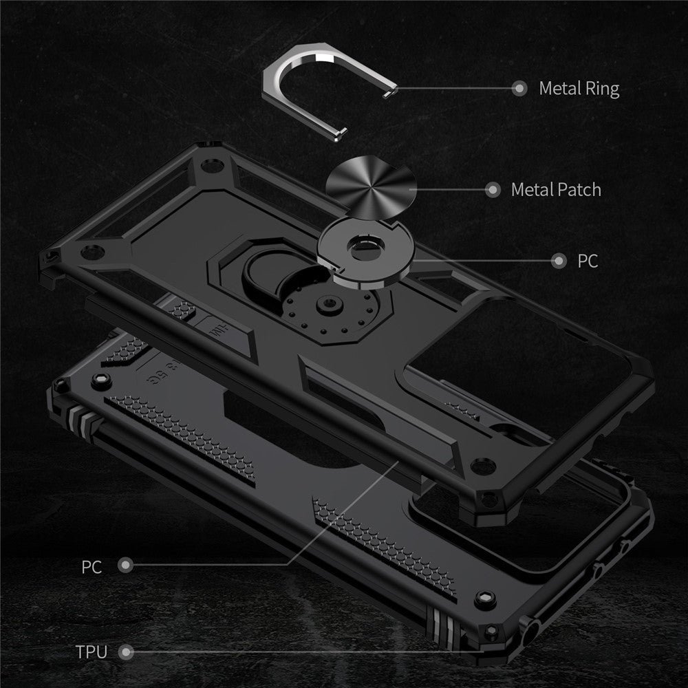 For Xiaomi Redmi Note 13 5G Kickstand Case Shockproof PC+TPU Phone Cover
