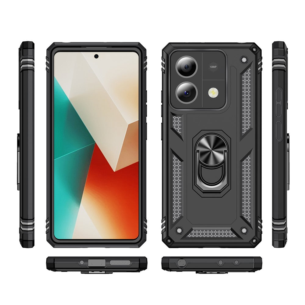 For Xiaomi Redmi Note 13 5G Kickstand Case Shockproof PC+TPU Phone Cover