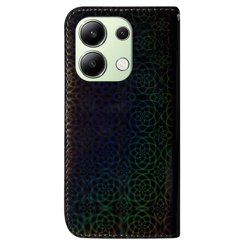 For Xiaomi Redmi Note 13 4G Wallet Case PU Leather Dazzling Flower Phone Cover