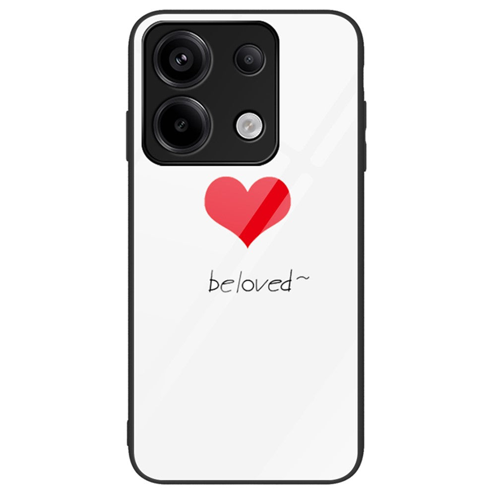 Phone Case for Xiaomi Redmi Note 13 Pro 5G / Poco X6 5G Cover Pattern Printing Tempered Glass+PC+TPU Shell