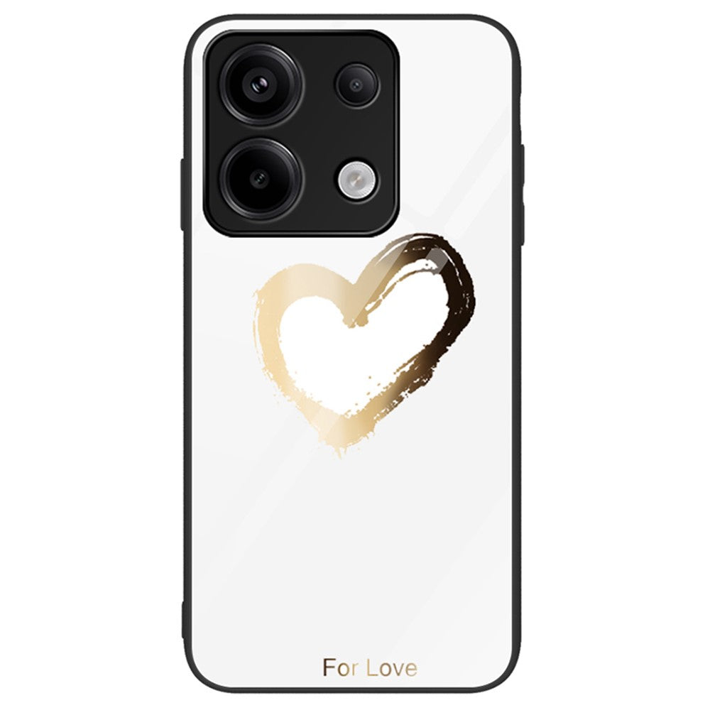 Phone Case for Xiaomi Redmi Note 13 Pro 5G / Poco X6 5G Cover Pattern Printing Tempered Glass+PC+TPU Shell