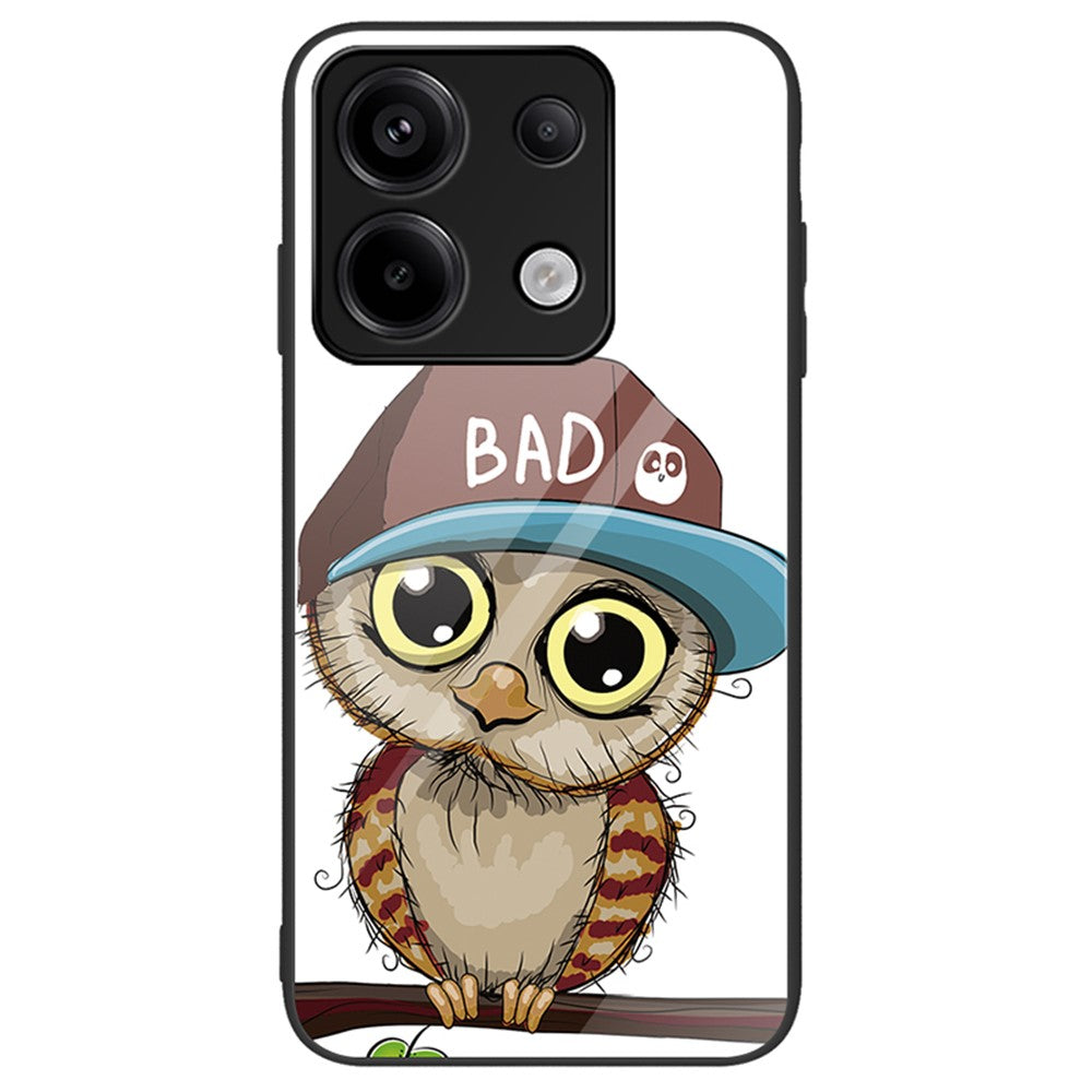 Phone Case for Xiaomi Redmi Note 13 Pro 5G / Poco X6 5G Cover Pattern Printing Tempered Glass+PC+TPU Shell