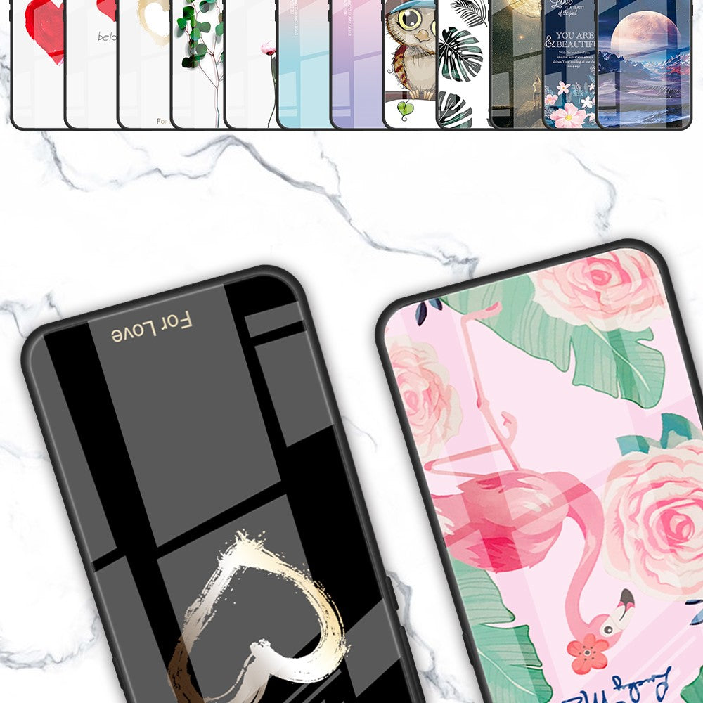 Phone Case for Xiaomi Redmi Note 13 Pro 5G / Poco X6 5G Cover Pattern Printing Tempered Glass+PC+TPU Shell