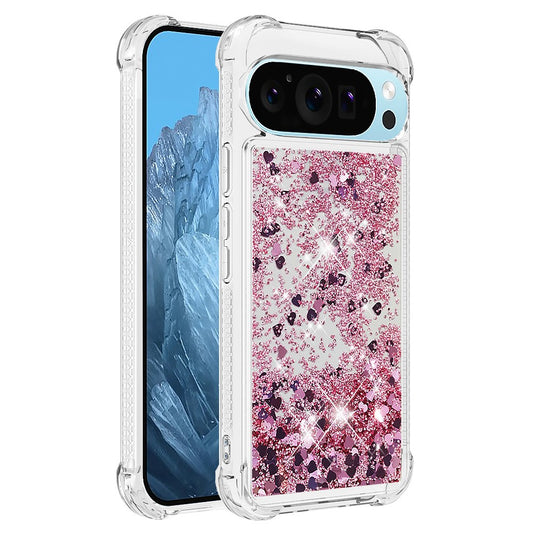 Pixel 9 Pro XL Glitzer-Hülle – Stoßfest & mit Treibsand
